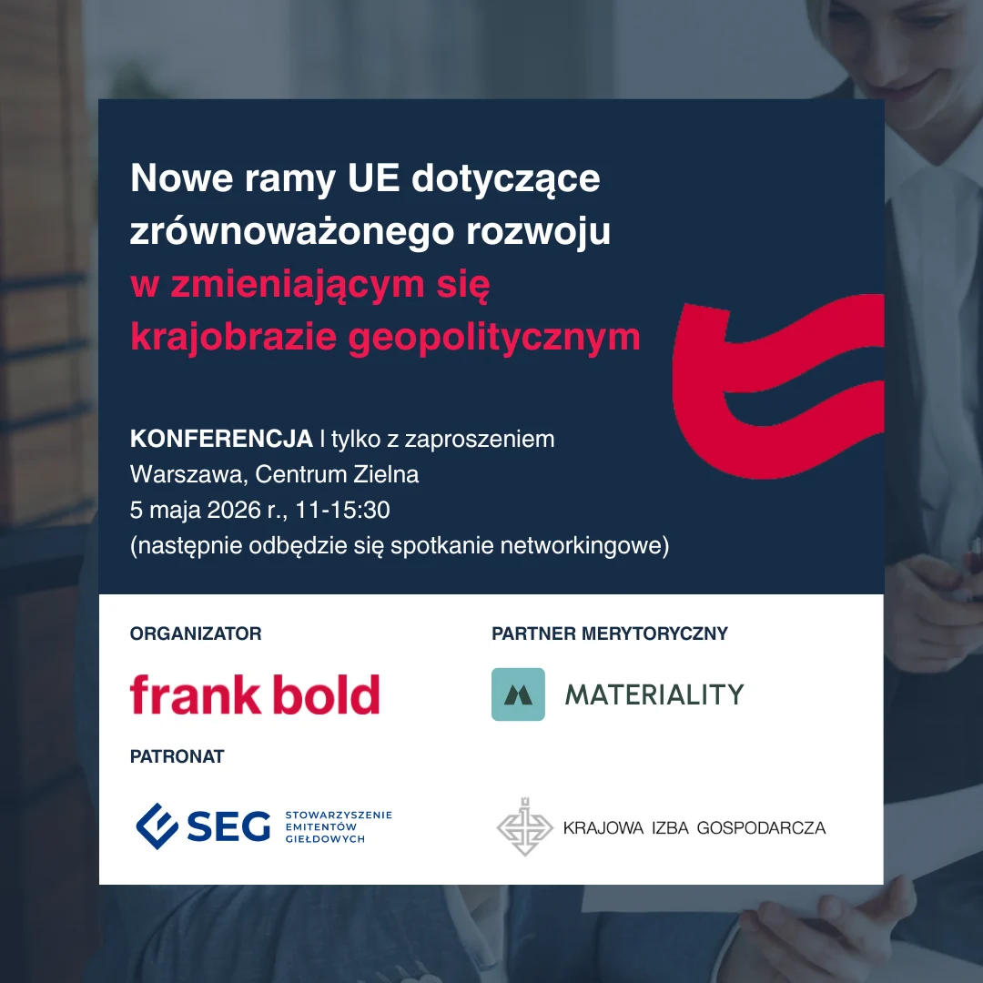 Nowe ramy UE dla zrównoważonego rozwoju w zmieniającym się krajobrazie geopolitycznym – konferencja 5.05.2026